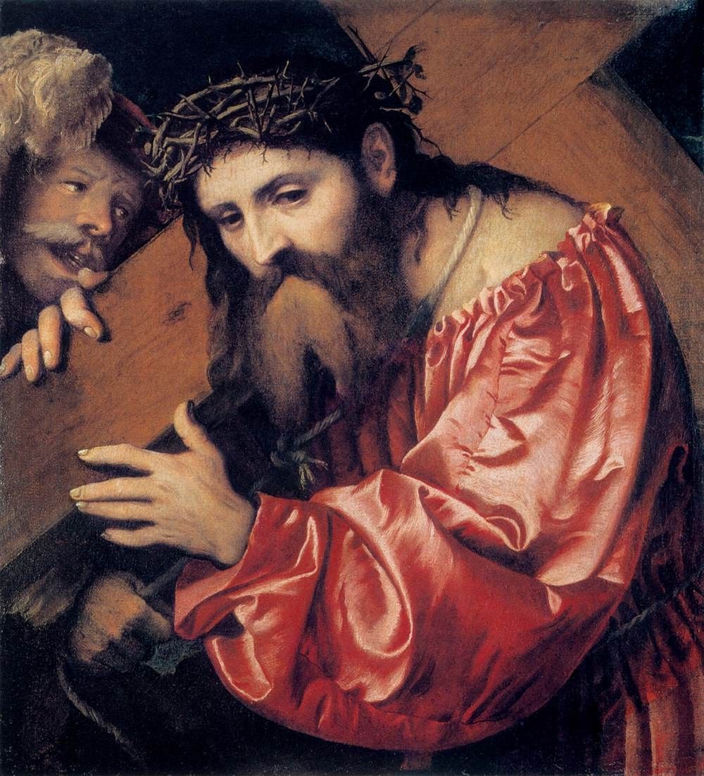 1000x1101 Girolamo Romani (Romanino), Christ Carrying The Cross, C. 1535 - Old Painting Of Jesus Christ