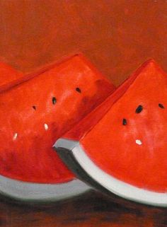 236x321 Watermelon By Sarah Sexton (15 Years Old!). Painting - Old Painting Of Watermelon