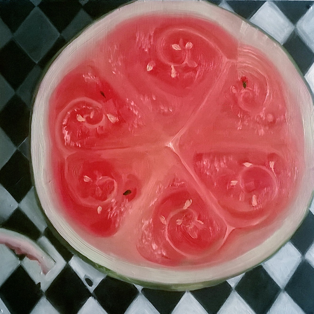 1334x1334 Anne Ferbrache Painting.printmaking Page 2 - Old Painting Of Watermelon