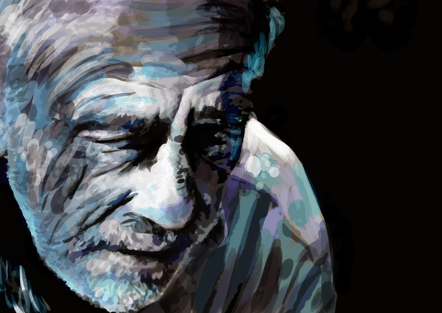 900x636 Old Man, Digital Painting By Rkchimaira - Old People Painting