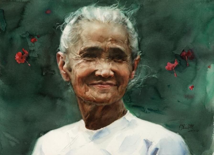 896x649 Old People Paintings Painting Paintings, Portrait - Old People Painting