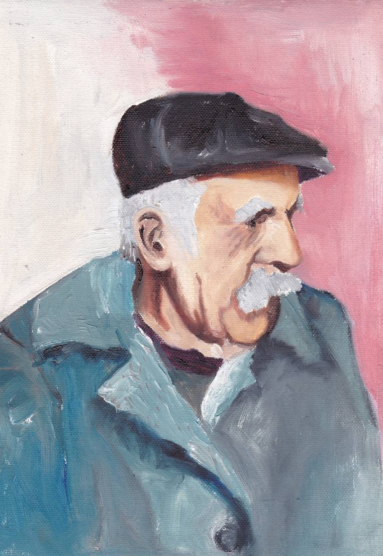 770x1118 Saatchirt Old Sailor Painting By Wedad - Old Sailor Painting