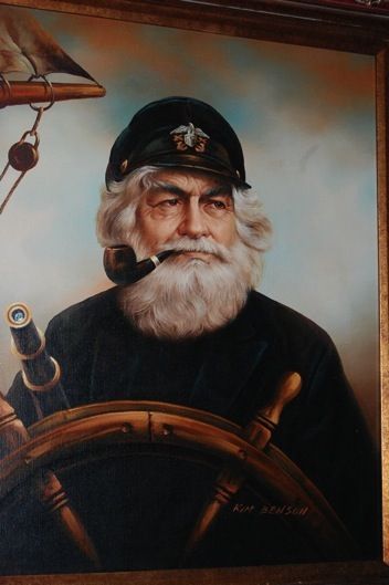 352x529 A Life - Old Sailor Painting