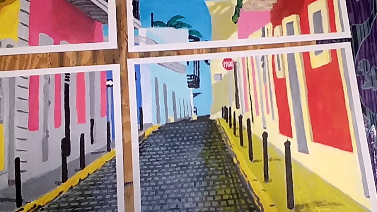 1280x720 Folded Painting, Old San Juan - Old San Juan Painting