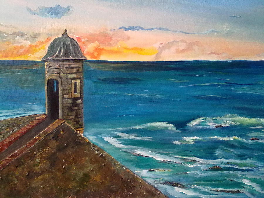 900x675 Old San Juan Painting By Wanda Ramos - Old San Juan Painting