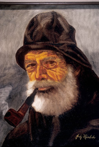 339x500 Judy Heimlich Art Gallery - Old Sea Captain Oil Painting