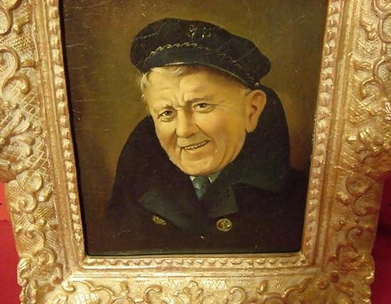 550x428 Oil On Board Of Old Sea Captain For Sale Classifieds - Old Sea Captain Oil Painting