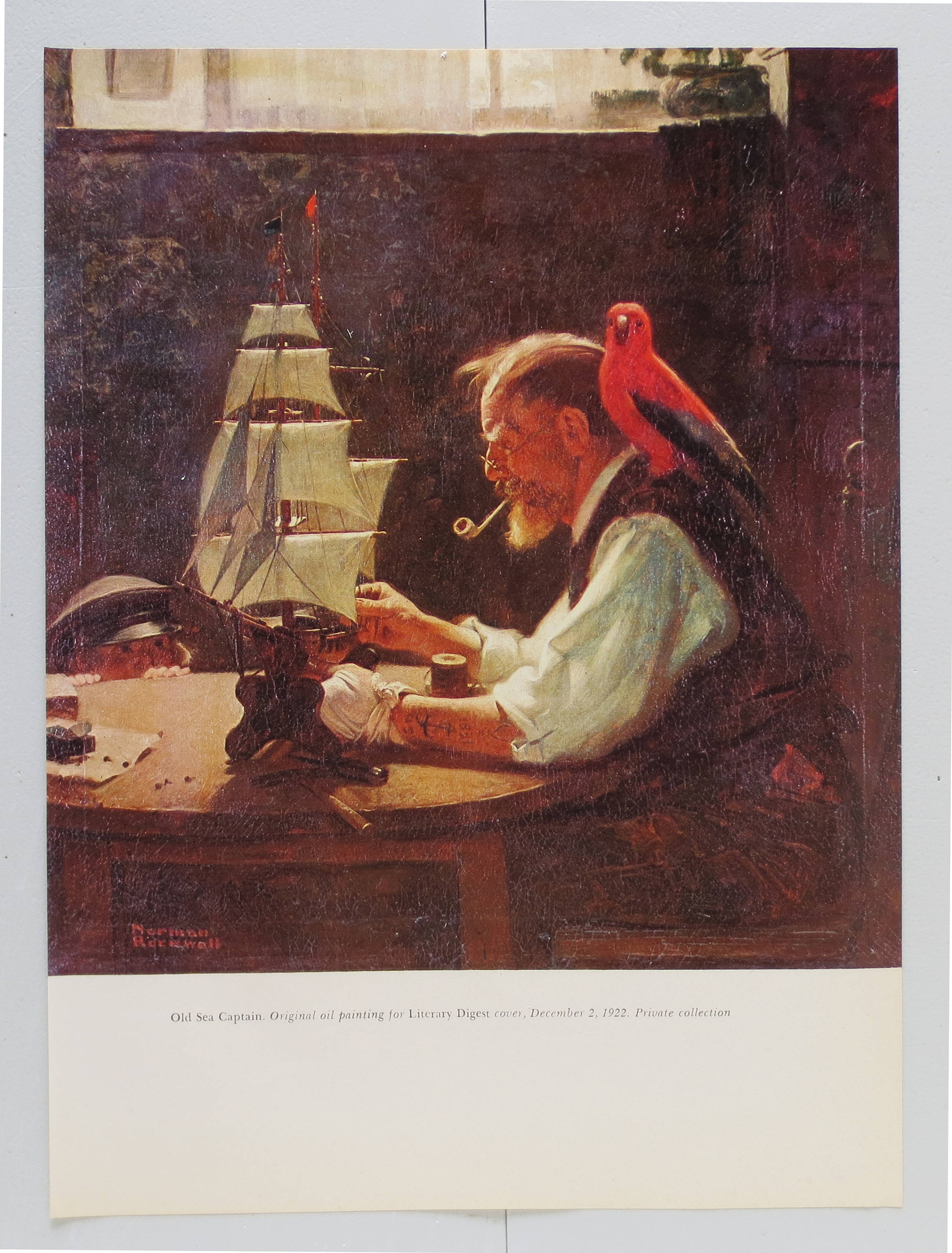 2282x3000 Vintage Norman Rockwell Old Sea Captain Book Print Vintage - Old Sea Captain Oil Painting