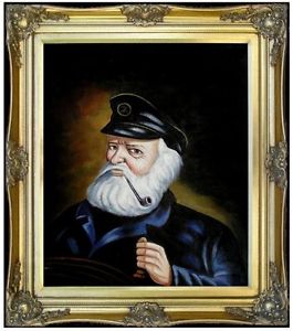 265x300 Framed, Old Sea Captain Repro, Quality Hand Painted Oil Painting - Old Sea Captain Oil Painting