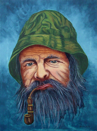 324x436 Oil's By Shirley, Gallery Page - Old Sea Captain Painting