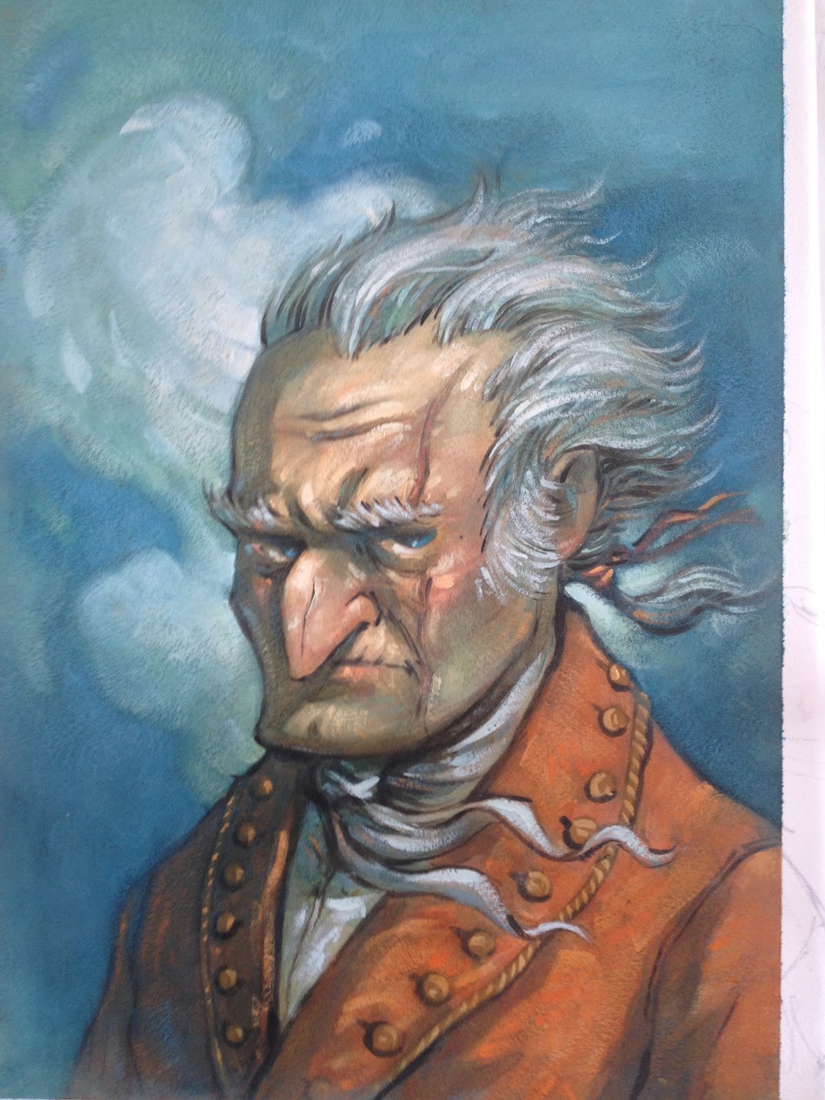 1200x1600 Brett Helquist Sketchbook The Old Sea Captain - Old Sea Captain Painting