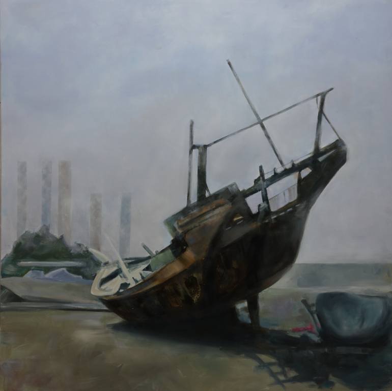 770x769 Saatchi Art Old Ship Painting By Marina Shkarupa - Old Ship Painting