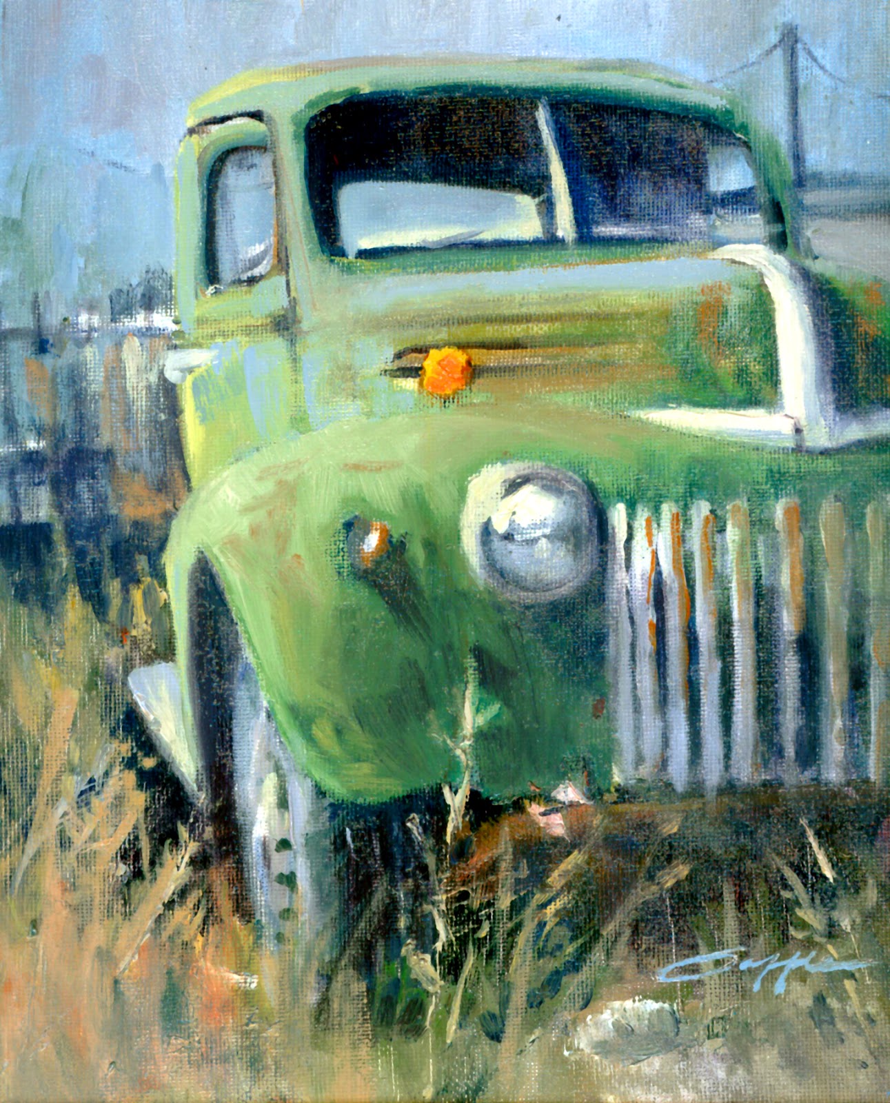 1291x1600 Randy Saffle - Old Truck Painting
