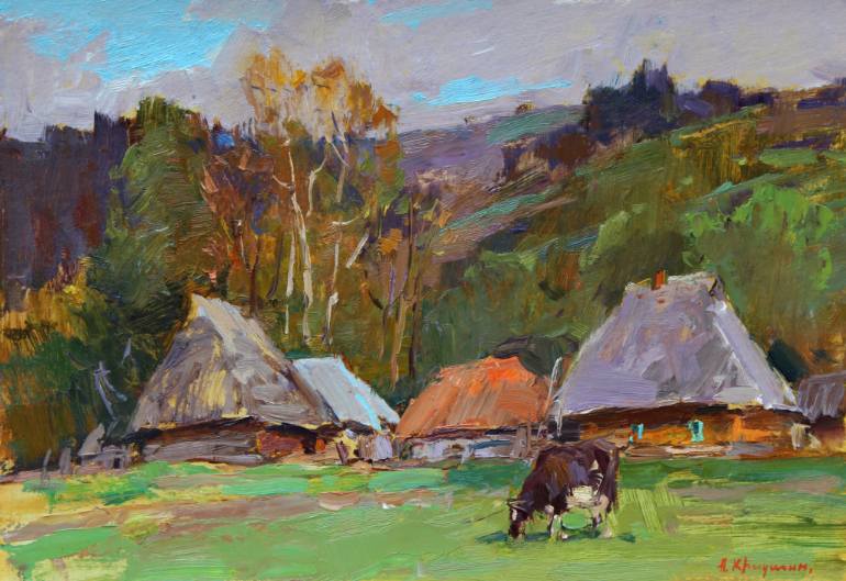 Old Village Painting at PaintingValley.com | Explore collection of Old