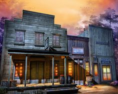 236x188 25 Best Old West Images On American Frontier, Ghost - Old West Town Painting