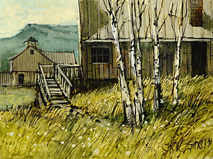 300x224 Old West Town Paintings Fine Art America - Old West Town Painting