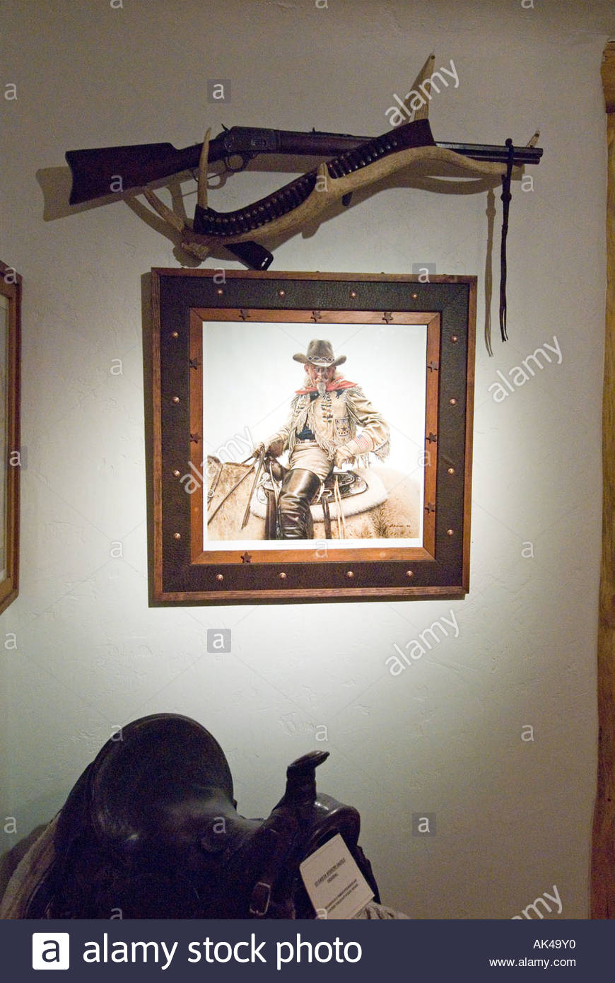 870x1390 Arizona Town Of Williams Old West Museum Painting Of Wild Bill - Old West Town Painting