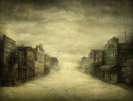 457x350 Pin By Aayesha Khatri On The Old West - Old West Town Painting