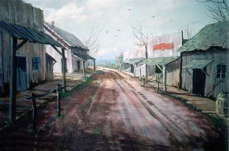 450x296 The Inspiration Of Painting - Old West Town Painting