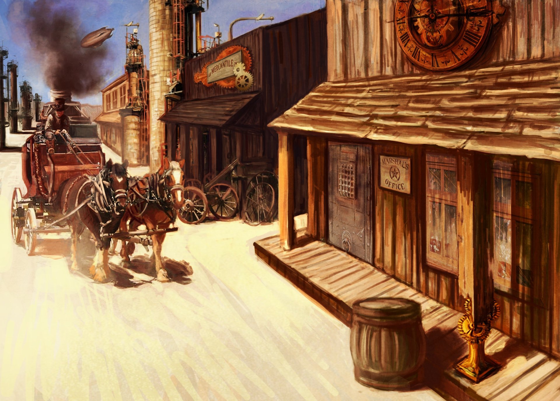 Old West Town Painting 5 