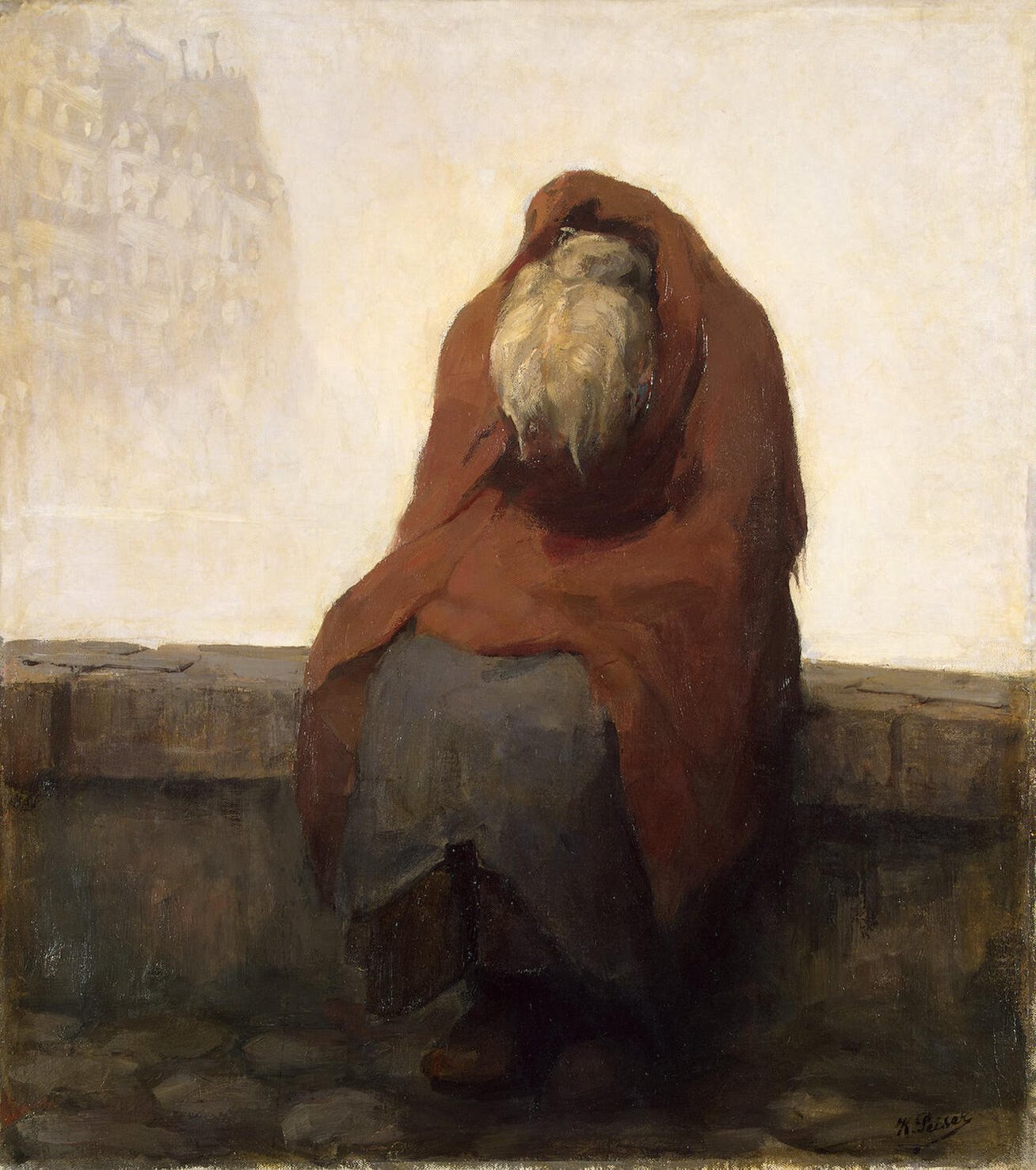 1308x1478 Old Woman Painting Peiser Kurt Oil Paintings - Old Woman Painting