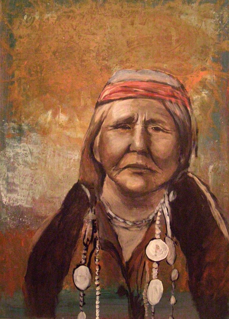 770x1073 Saatchi Art An Indian Old Woman Painting By Anat Baron Gilboa - Old Woman Painting