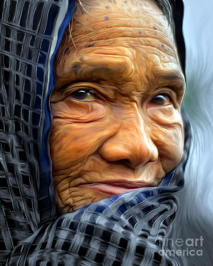 720x900 Toraja Old Woman Painting By Ivan Valentino - Old Woman Painting