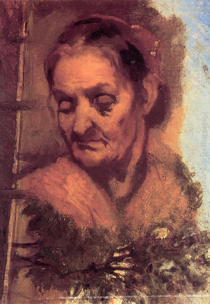 692x1000 Jean Baptiste Carpeaux Portrait Of An Old Woman Painting Anysize - Old Woman Painting