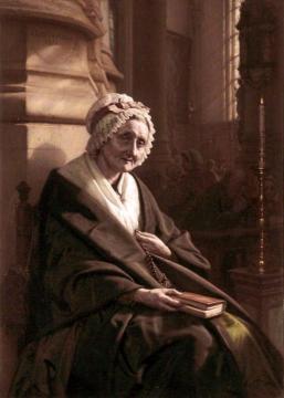 257x360 Josephus Laurentius Dyckmans Oil Paintings Amp Art Prints For Sale - Old Woman Praying Painting