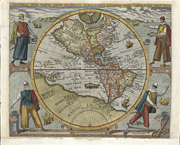 Old World Map Painting