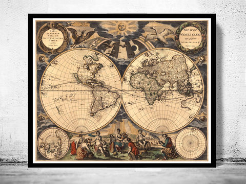 Old World Map Painting at PaintingValley.com | Explore collection of ...