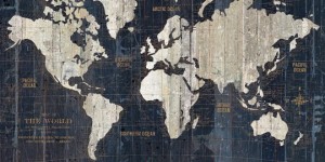 300x150 Paintings - Old World Map Painting