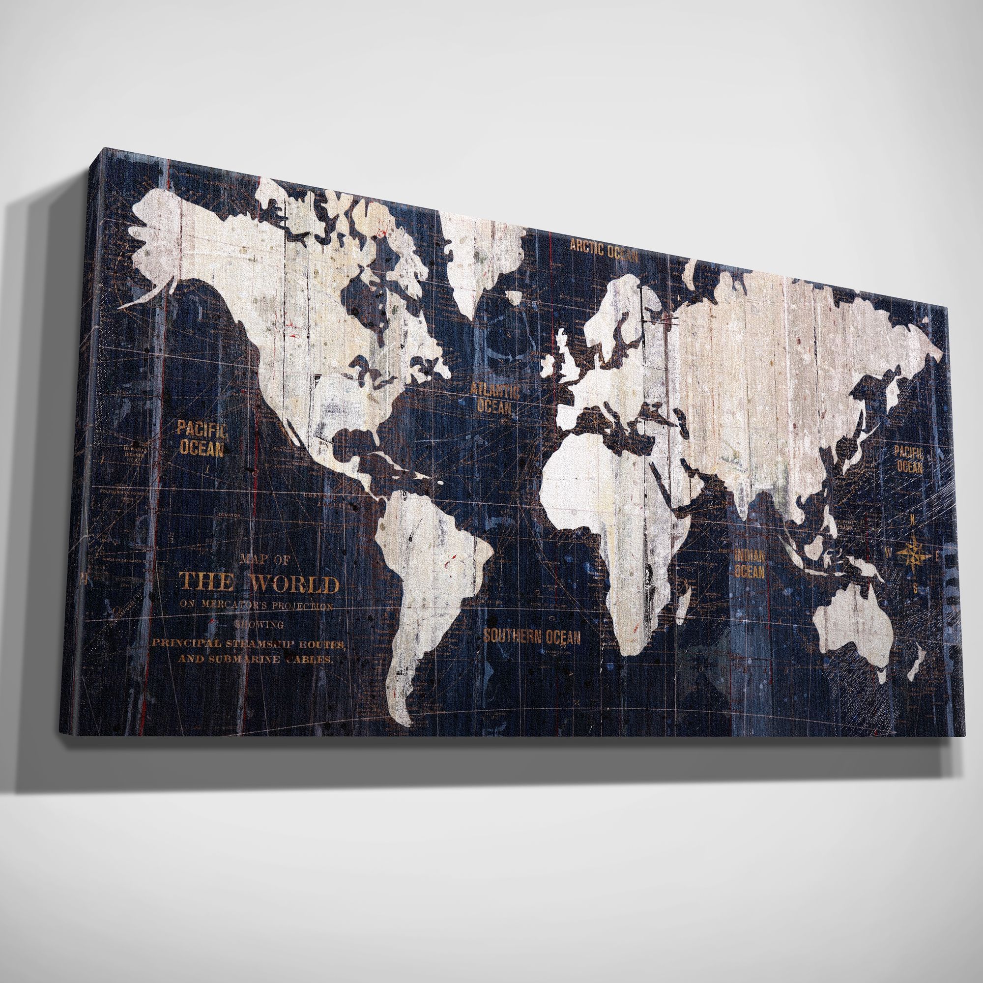 2000x2000 Display A Vintage Look - Old World Map Painting