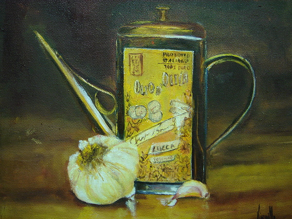 600x449 Vibrant Still Life Paintings - Olive Oil Painting