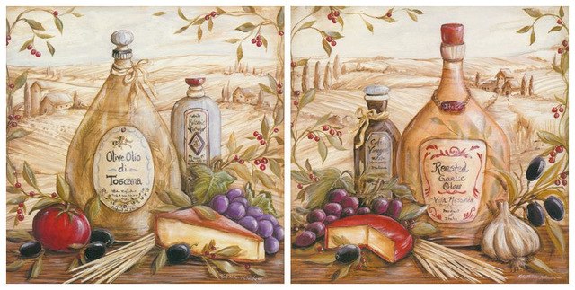 640x323 Free Shipping Home Wall Art Decoration Picture Stiill Life Kitchen - Olive Oil Painting
