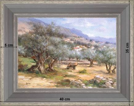 435x344 Olive Tree Field Of Provence - Olive Painting