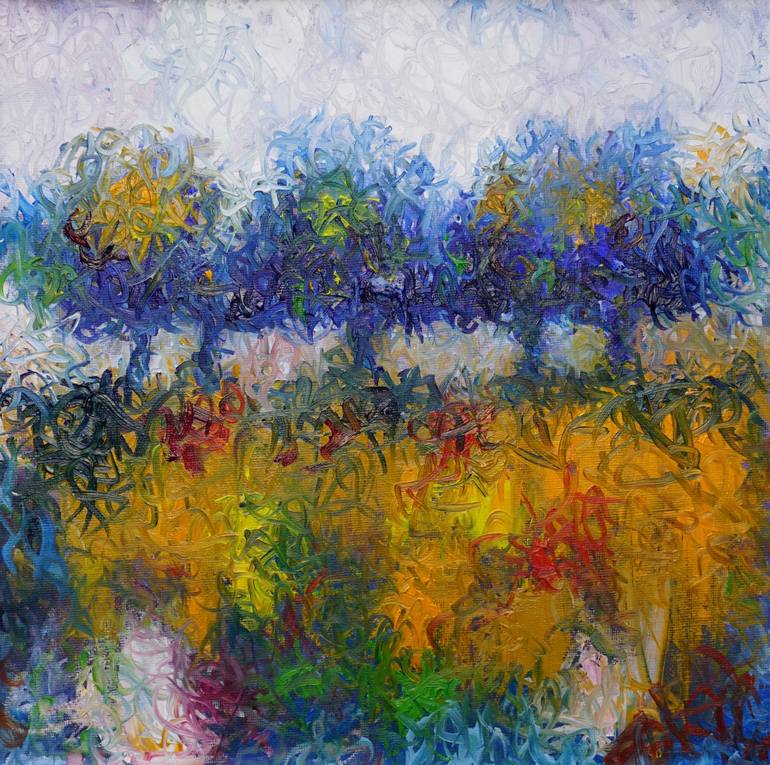 770x765 Saatchi Art Olive Grove In Autumn Painting By Owen Butler - Olive Painting