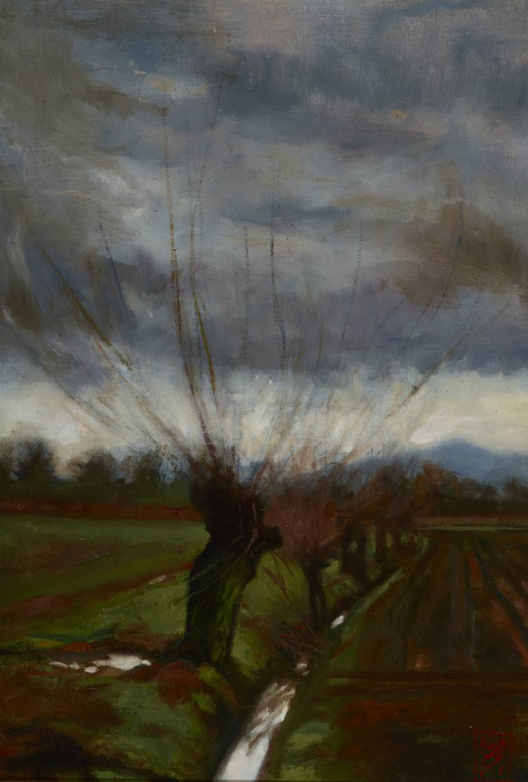 770x1139 Saatchi Art Olive Tree Before Storm Painting By Benjamin F Long Iv - Olive Painting