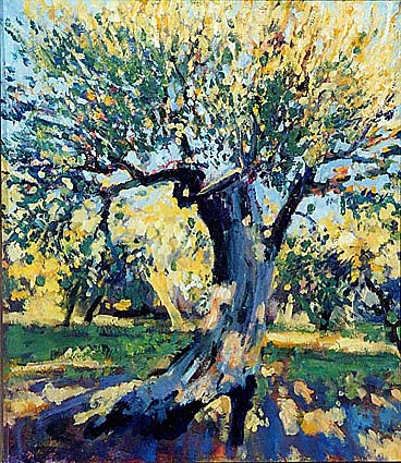368x425 Elizabeth Cochrane, Paintings From Tuscany - Olive Tree Painting