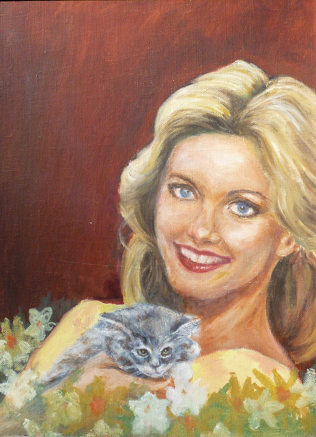 652x900 Olivia Newton John Painting By Bryan Bustard - Olivia Painting