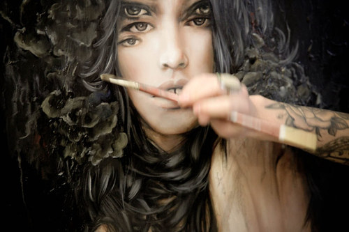 500x333 Painting Invidia Charmaine Olivia On We Heart It - Olivia Painting