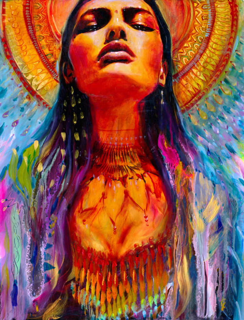 783x1024 Sundrenched Charmaine Olivia Oil Painting - Olivia Painting