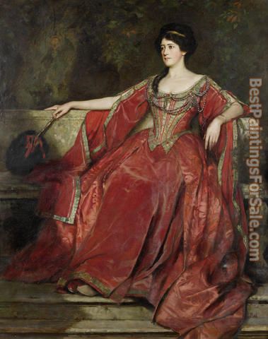 379x480 William Logsdail Portrait Of Alice Crawford In The Role Of Olivia - Olivia Painting