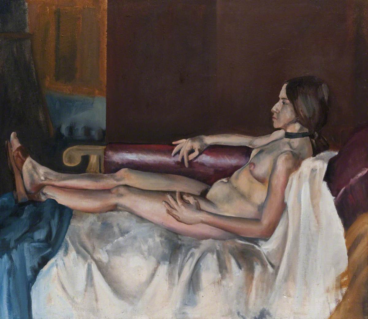 1200x1041 Manet's Olympia During Painting, As Seen In A Mirror Art Uk - Olympia Painting