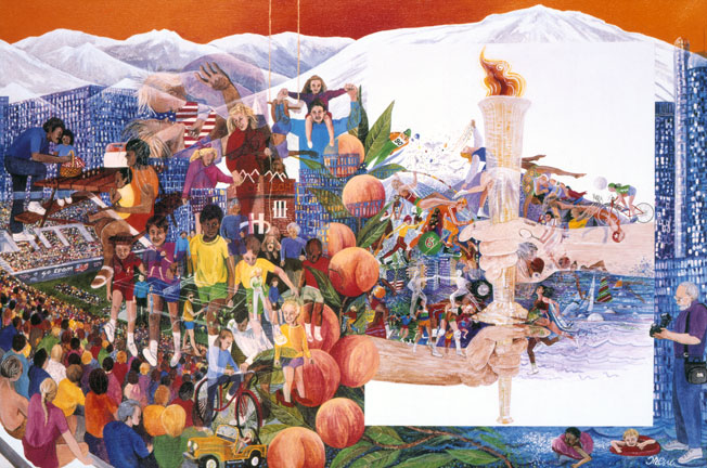 652x432 Paintings For Printing By Trena Mcnabb - Olympic Painting