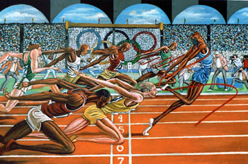 350x232 Art Blog Rebecca Maloney Art Mixed Media Collage, Painting - Olympic Painting