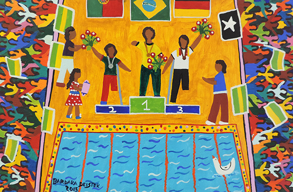 585x383 Celebrating The 2016 Rio Olympics With Brazilian Paintings - Olympic Painting