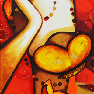 309x309 Moods By Artist Om Swami Expressionism, Painting Mojarto 194500 - Om Canvas Painting