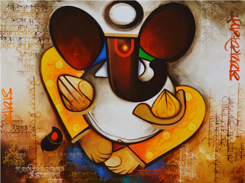 800x597 Om Swami - Om Canvas Painting