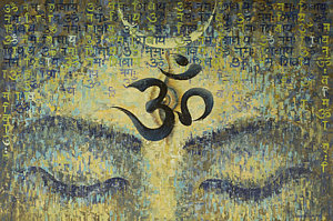 300x199 Om Painting By Vrindavan Das - Om Painting